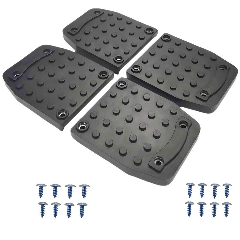VanHuavic 4-Piece Drywall Stilt Sole Non-Slip Replacement Kit,Heavy-Duty Stilt Anti-Slip Mat Anti-Slip Stilt Mats for Construction, Painting, Electrical Work, Plastering, Street Performances - Image 1